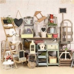 장식품 복고풍 스탠드 꽃병 식료품 발코니 야외 정원 장식품 작은 P3401