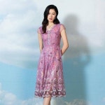 어패럴 봄 여성복 2023년 프린트 롱 원피스 드레스 FGFA0021