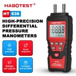 HABOTEST 디지털 압력 게이지 공기 차압 정밀 키트 감지기 미터 HT636