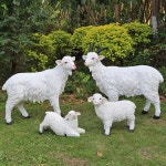 양모형 양 조형물 장식 조경 공원 꾸미기 정원장식 4종 가족