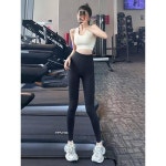 9시 운동 무난한 라인 하이웨스트 요가 바지 여 추동 2024 필라테스 트레이닝 바지 겉옷