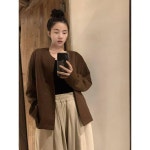 by1171 중년창고불환 산본라운드자켓상의노칼라일계점퍼상의여