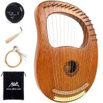 Lyre Harp AKLOT 16 금속 스트링 메이플 안장 마호가니 바디 리라 하프 조각 노트 튜닝 렌치 픽업 블
