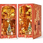 3291499 모형 3D 퍼즐 입체 조립 DIY FUNPOLA 크리스마스 코티지 북눅 키트 Booknook 목제 미니어처 돌하우
