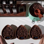 우드계량기 커피콩 계량 디스플레이 계량기 플라스틱양두반 샌드베이지 그릇저울 트레이