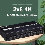 HDMI 스위치 박스 선택기 2x8 in Out 스플리터 모니터 화면 PS4 DVD 노트북 PC-TV 프로젝터용 4K 3D