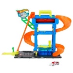 Hot Wheels Lets Race 넷플릭스 시티 장난감 자동차 트랙 세트 변경 터널 세차 164 스케일 HTN80