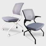 암무 의자 컨퍼런스 블랙프레임 이동