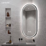 스마토 미러 LED 화장 거울 벽걸이 접이식 화장실 코너 거울 신축성 회전식 김서림 방지 거울 욕실 거울