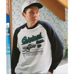 곤니치와봉쥬르 곤니치와 봉쥬르 90s 클럽 오리지널 맨투맨 애쉬 네비이 매장정품