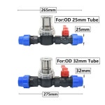 PE 튜브 퀵 커넥터 탭 필터 워터 밸브 플라스틱 호스 피팅 농장 야외 빗물 수집 버킷