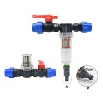 PE 튜브 퀵 커넥터 탭 필터 워터 밸브 플라스틱 호스 피팅 농장 야외 빗물 수집 버킷