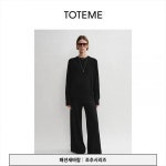 투템여성 24초가을 블랙클래식 캐주얼하게 떨어지는 라운드니트