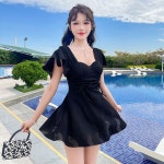 페이준 수영복 여 루즈핏 와이어 여름 보디수트 수영복 여성 프릴 원피스 수영복 H1598