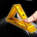 바닥 삼각형 주차 금지판 접이식 차단기 지정주차