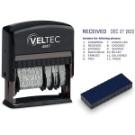 Veltec 4817 날짜 스탬프 12개의 변경 가능한 메시지