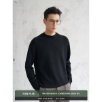 ABX어플러스 가을겨울 메리노크 워싱 풀양털 기본 니트 스웨터 남블랙