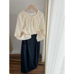 g8063 반밴딩 스커트 스커트 스커트 스커트 작은A라인 스커트녀