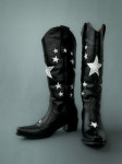 배드블루 Leather Cowboy Boots b0491