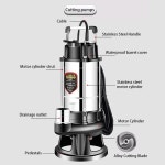 절단 하수 펌프 220V 대변 펌핑 진흙 소형 가정용 방수 정화조 기계