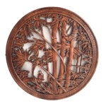 전통 벽장식품 거실 나무 원목 벽장식 현관 장식 조각 대나무 빈티지80cm 두께2