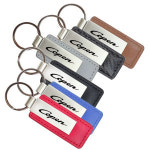 1Pcs 탄소 섬유 금속 가죽 키 체인 다이 하 츠 COPEN 로브 XPLAY S Rode Cero GR x 2 스포츠 자동차 액세서