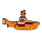 비틀즈 BEATLES 옐로서브마린 핀 배지 Submarine Pin