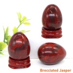 천연 크리스탈 스톤 요니 에그 광택 자수정 석영 치유 미네랄 볼 D 20 pcs 1개 1 Brecciated Jasper