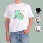 아토가토 국내여행 지역명소 강릉 티셔츠 반팔면티-화이트