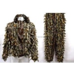 카모플라주 사냥 3D 리프 Ghillie 슈트 우드랜드 의류 재킷과 바지