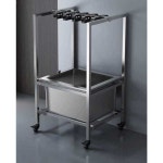 마대걸레걸이 밀대거치대 이동식 상자 스텐 청소용품 버킷 1 밀대 B타입 수도꼭지