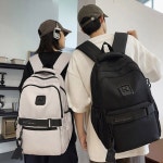 남성 여성 시크 영문 로고 캐주얼 백팩