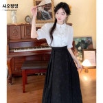 2024 여름 신중국 성인 예녀 드레스 고등학생 졸업식 피아노 연주 치파오 말 드레스