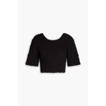GANNI 가니 셔링 장식 코튼 크롭 탑 146567