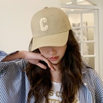 남녀공용 C로고 둘레조절 볼캡 3컬러 얼굴 작아보이는 대두모자 야구모자 연예인모자