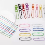 컬러 군번줄 1P 볼체인 키링 열쇠고리 공예 부자재