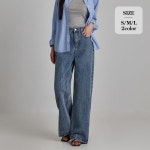 포레스트핏 시와워싱 와이드 데님 팬츠 2컬러 J2431