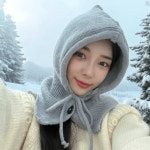 니트 후드넥워머 바라클라바