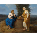 Ferdinand Georg Waldmller - Christus und die Samariterin 종교 성화 종교 예수님 성화 그림 캔버스 액자
