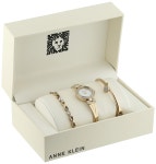 앤클라인 앤클라인 Anne Klein Womens Premium Crystal Accented Bangle Watch and Bracelet Set WRIST AK1868GBST
