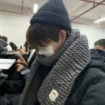 수제 디이와이 털실 양모 니트 목도리 친구 선물 겨울