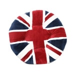 SE 유니온잭 극세사 원형 방석 대