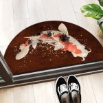 세미 원형 입구 도어 바닥 매트 스테핑 잉어 벨벳 침실 주 2 1 1개 A 1pcs