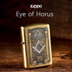 지포 Zippo Zippo Armor 스테레오 스코픽 조각 Horus Eye Kerosene 방풍 라이터 선물 단일 기계