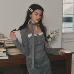 던드롭 던드롭 DD Slim fit lace blouse