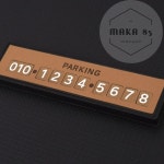 논슬립 고급 주차번호판 전화번호알림판 자동차주차번호판 새차선물 MAKA85