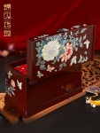 보석함 자개 경대 예단 예물 패물함 JINBEI 전설 레트로 상자 결혼 선물 LUODIA