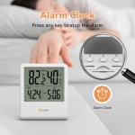 실내 온도계 습도계 시계 온도 더블 컴포트 인디케이터 시간 날짜 흰색