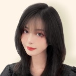 내추럴 앞머리 정수리 가발
