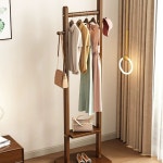 소형 행거 간이 코너 월넛 헤일리 옷걸이 틈새 수납